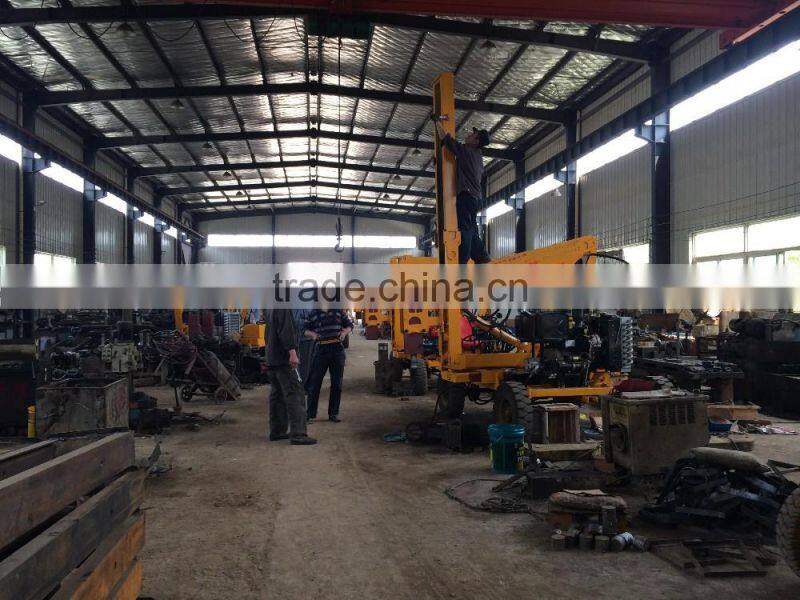 hydraulic pile driver for expressway guardrail