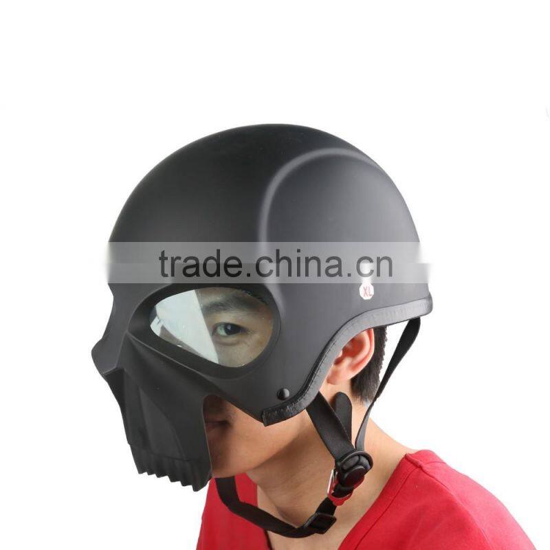 3D DOT Skull Skeleton Half Motorcycle Chopper Biker Cruiser Adult Helmet Shorty