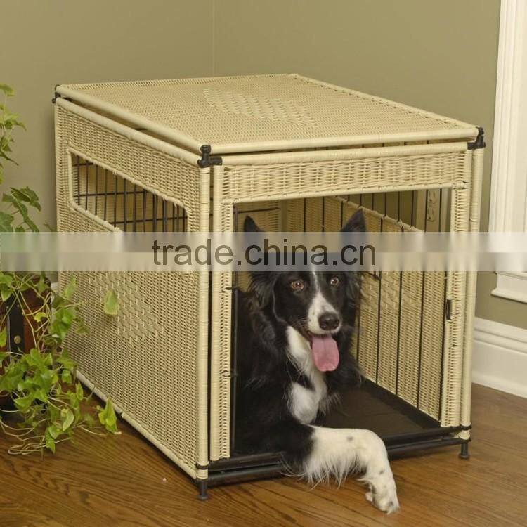 Cat pet product factory latest supply resin wicker & metal craft luxury cat cage