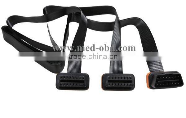 OBD2 Flat Splitter Y Cable,J1962 Male Connector to 2pcs J1962 Female Connector