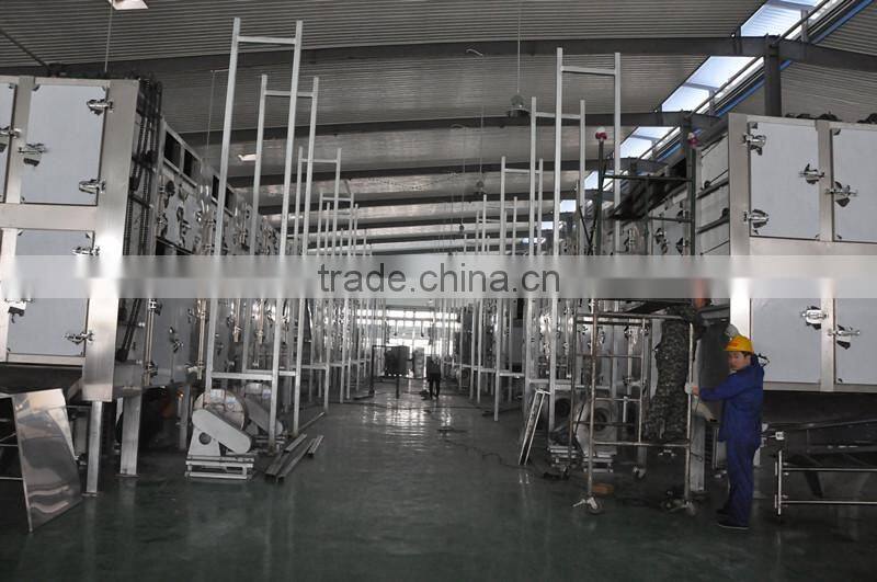 Multiple layer continuous type mesh belt dryer for rosebud
