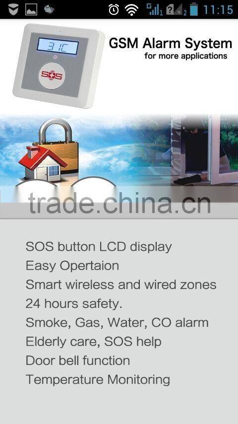 Auto Dialer wireless GSM SMS Alarm System with APP