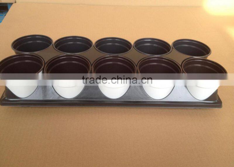 10 pack plastic flower pot carrier / flower pot carry tray