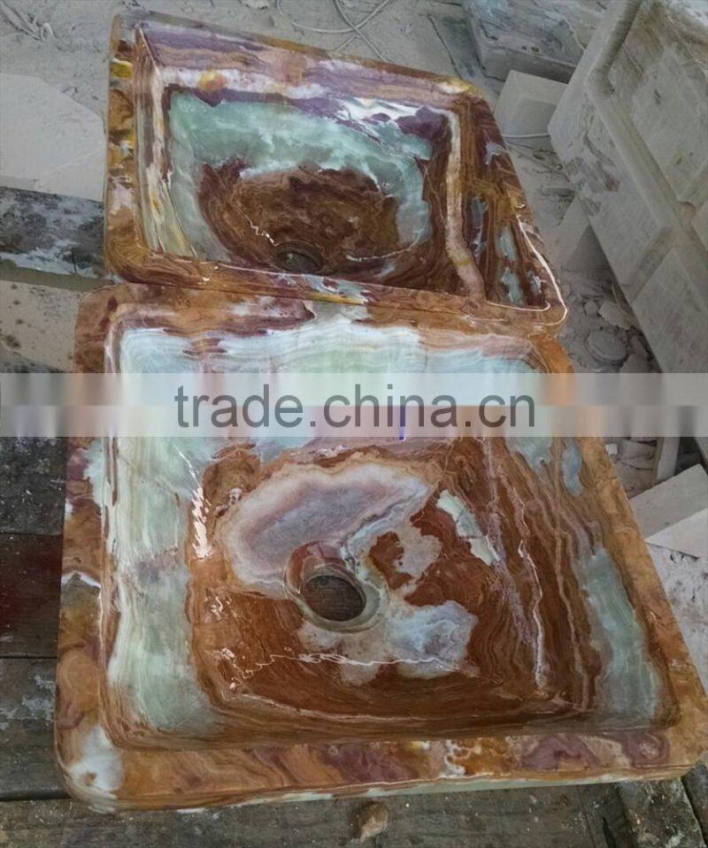 HOT SALE CHEAP PRICE MULTI GREEN ONYX SINKS BASINS COLLECTION