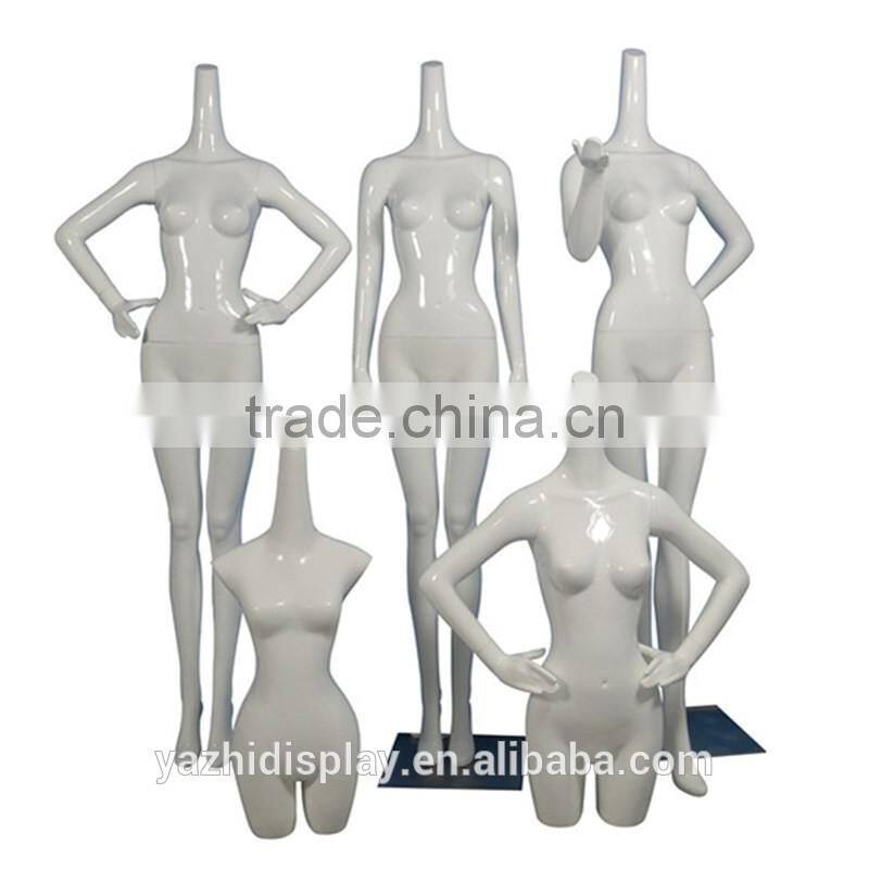 Fashion fiberglass sexy female headless mannequin for window display