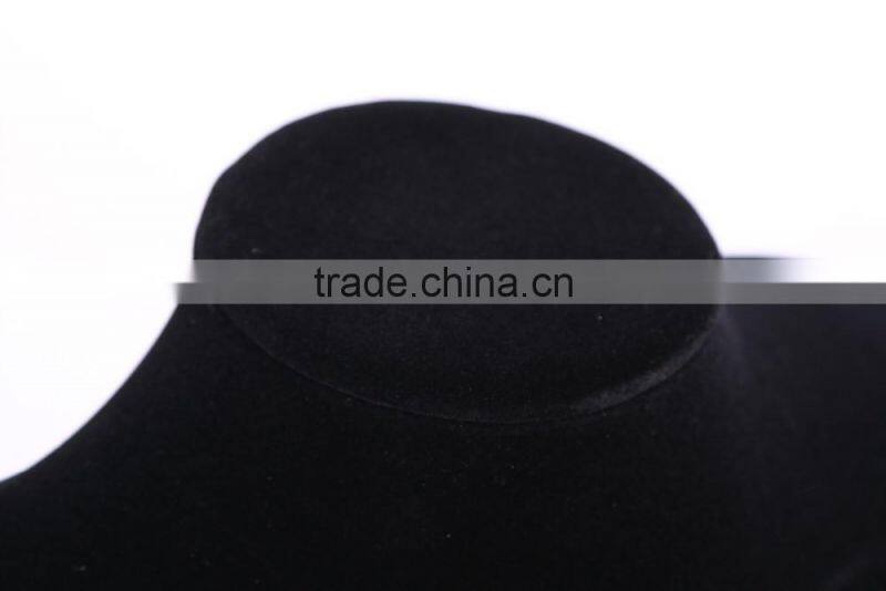 Black PU Leather mannequin for necklace dispaly