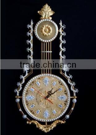 Amazing Flower Decorative Wall Clock, Copper Cast Wall Clock, French Elegant Design Wall Clock