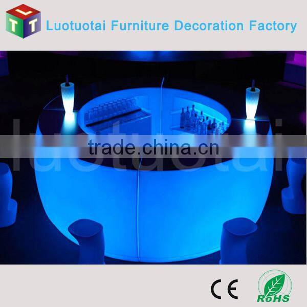 2015 Hot Sale Plastic Led Round small Bar Counter