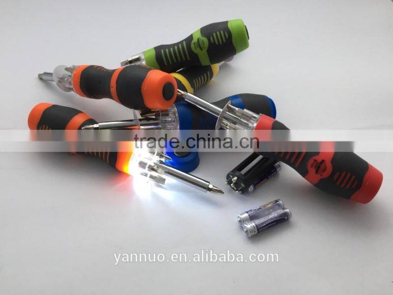 6 in 1 LED Light screwdriver 360 Bit Set Mini mobile phone electric screwdriver