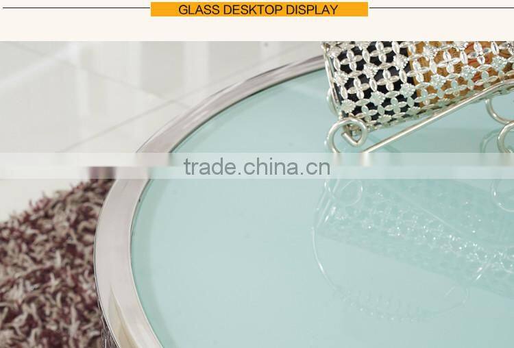 Living Room Furniture Round Glass Mirrored Coffee Table C391