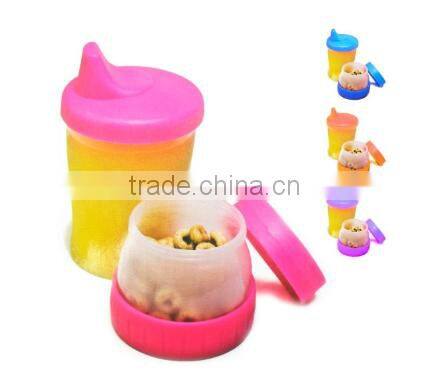 Baby Sip Snack Sippie Cup Detachable Food Snack Container Keeper BPA Free 9 Oz