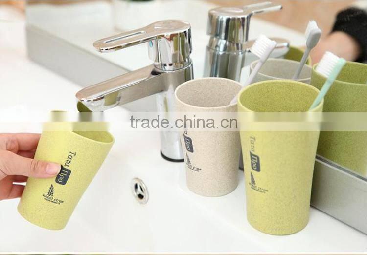 New design natural Environmental protection wheat biodegradable cups for brushing teeth