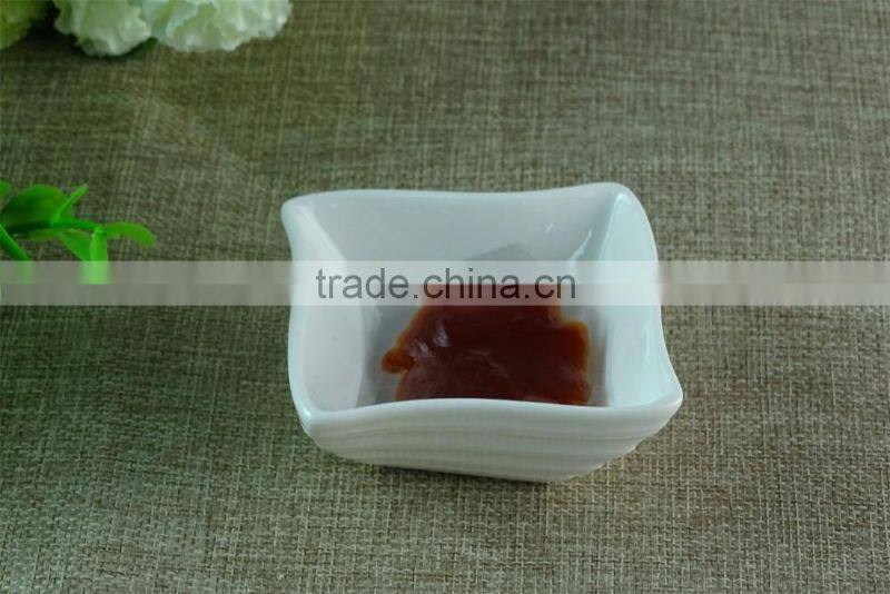 High quality Rectangle Ceramic dipping bowl soy sauce dish