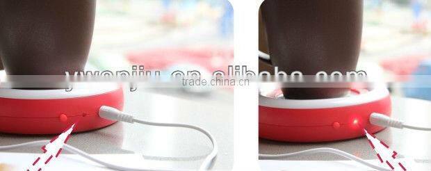 Supply fashion USB electric heating keep warm dish --red