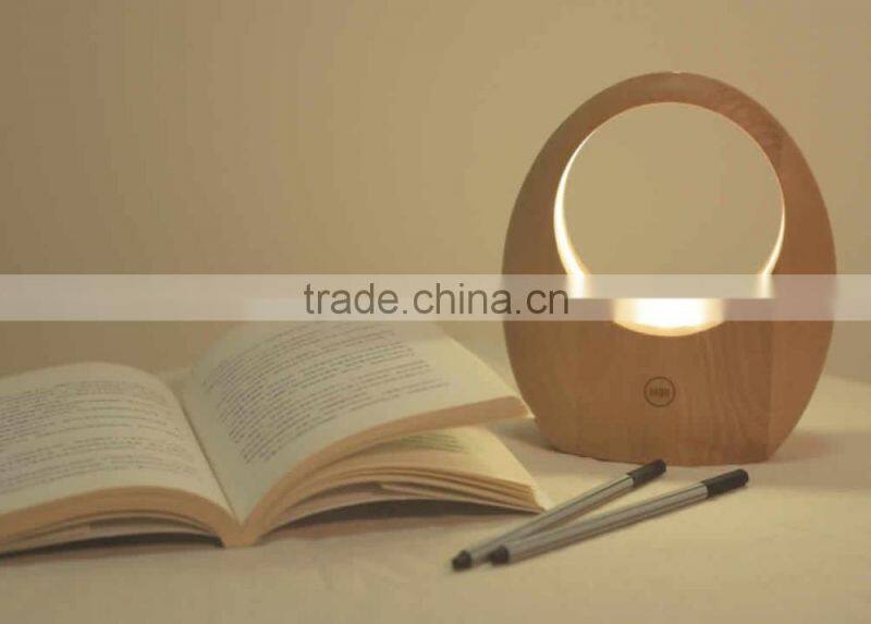 Smart Gesture control Wood Table Light with built-in Battery