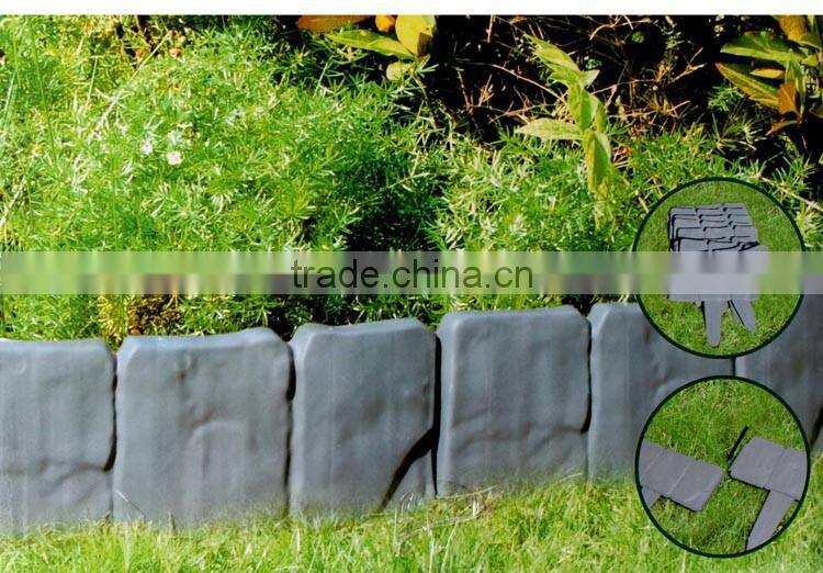New design 10pcs easily assembled portable garden plastic lawn edging