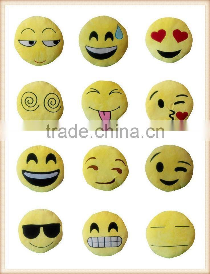 Home decoration thermal spot QQ expression Emoji pillow cojines emoticonos capa