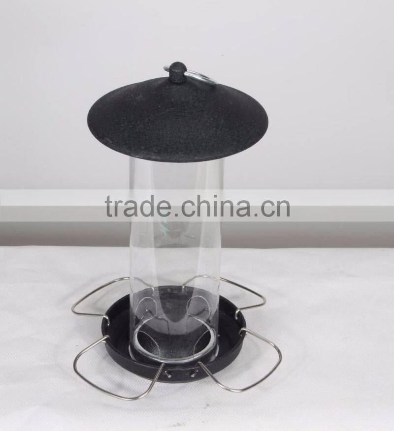 Garden squirrel proof metal bird seed feeder