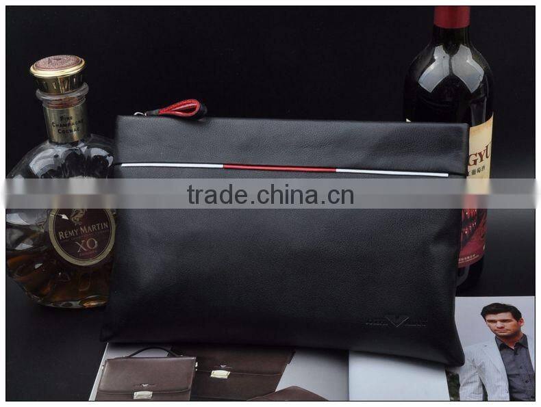 Men's Leather Handbag Genuine Leather Hand Bag Clutch bag top grain leather