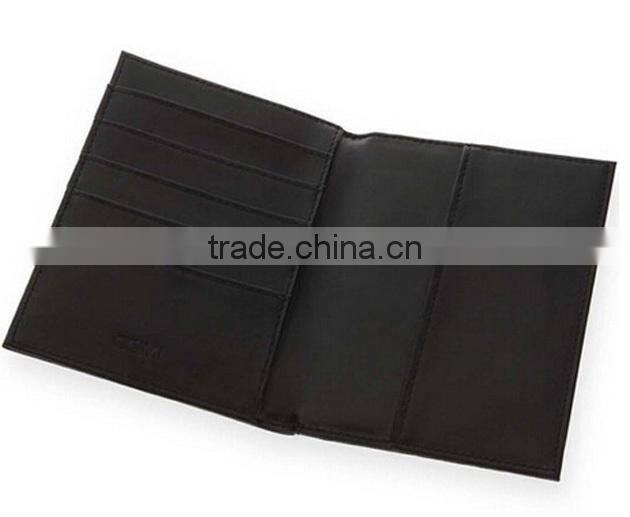 black pu leather passport holder on sale