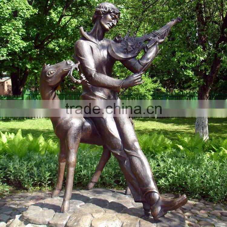 bronze foundry garden decoration bronze violin bronze sculpture