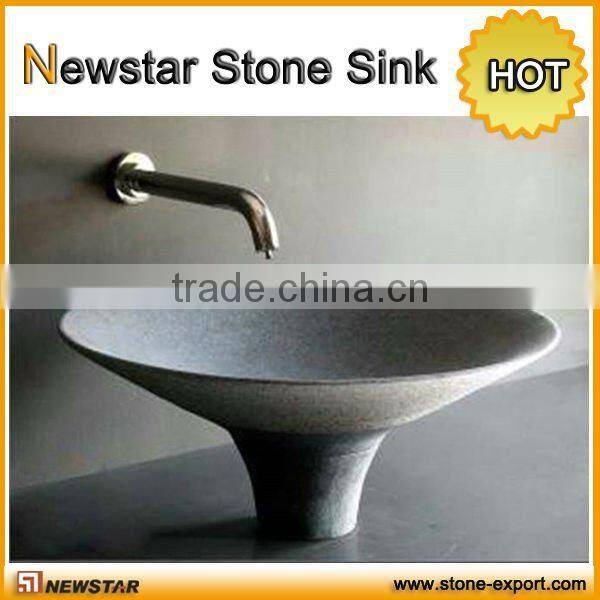 Natural stone sink round design