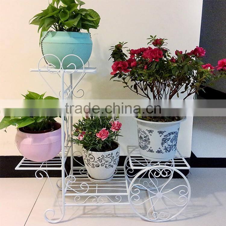 Indoor handicraft iron flower display holder metal flower pot stand