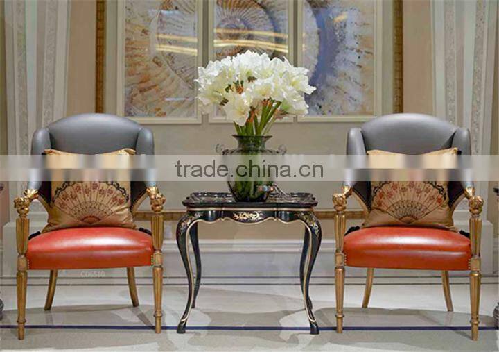 Handcarved Classic Elegant European Style Stripe Pattern Wood Console Table for Living Room and Dining Room BF12-05314d