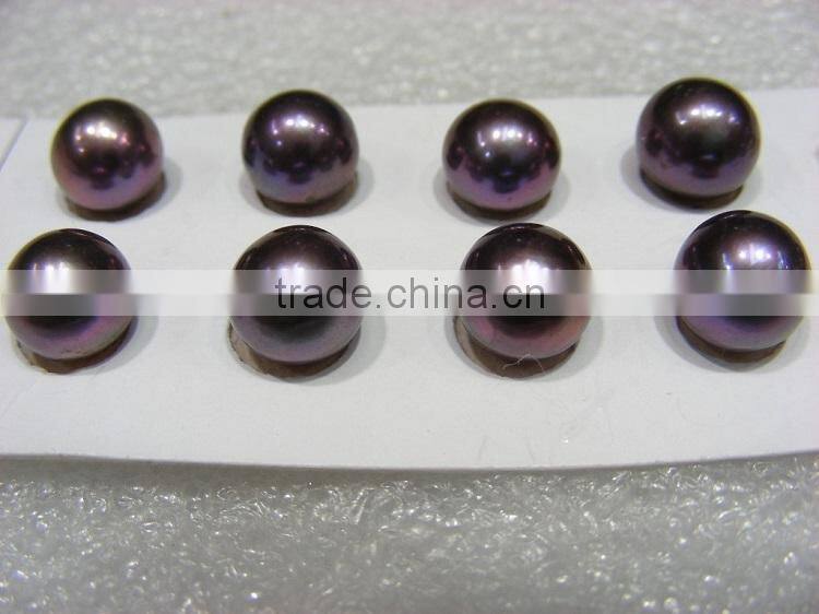 8-9mm purple round freshwater pearls