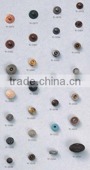 KMJ-2130 series hot selling and cheap price metal jeans rivets for clothes