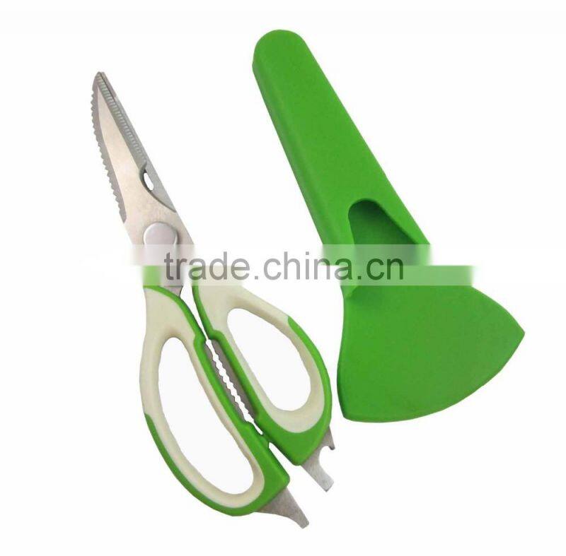 Colorful Wooden Handle Professional Kitchen Scissor