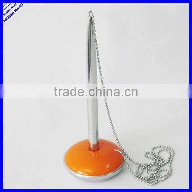 2014 new design metal desktop pen with chain