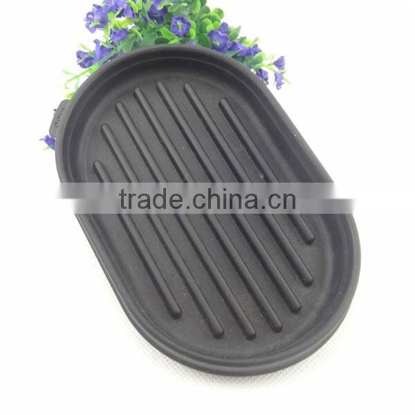 2014 brand new black silicone travel soap holder