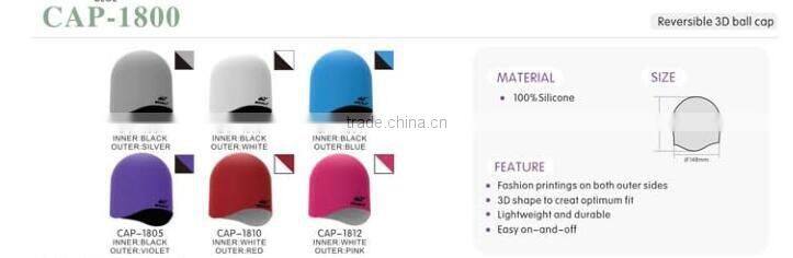 Wholesale Silicone Swim Caps OEM/ODM Elastic Waterproof Soft Swimming Caps Novelty Swim Hats Bathing Cap Logo Printin (CAP-1200)