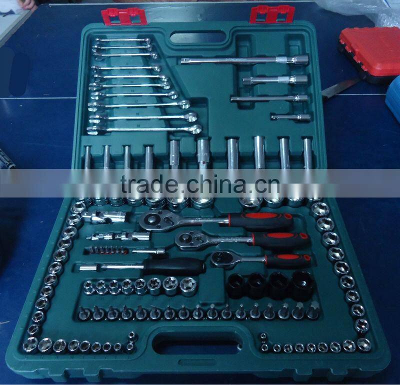 120 pcs Auto repair Socket wrench Set /Machinist tools set with plastic case