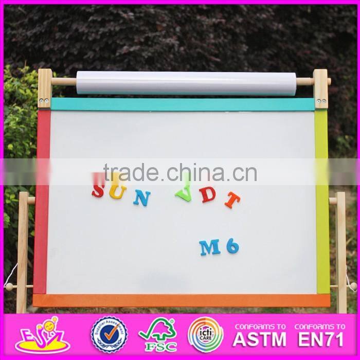 2016 new design double-sided children wooden adjustable drawing board W12B103
