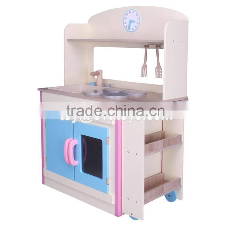 New kids play educational toys wooden baby kitchen set W10C275