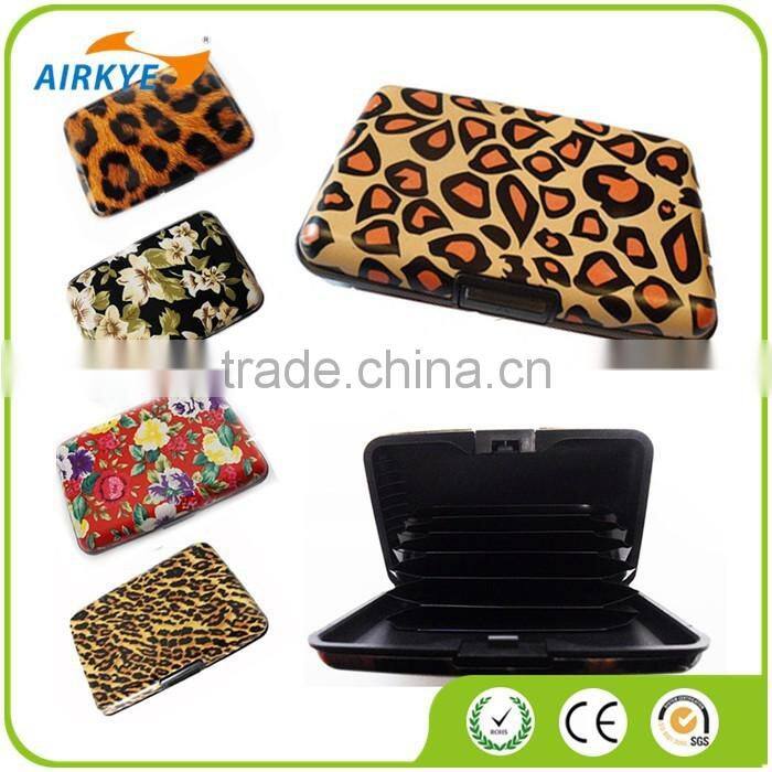 High quality RFID aluminum business credit card holder wallte