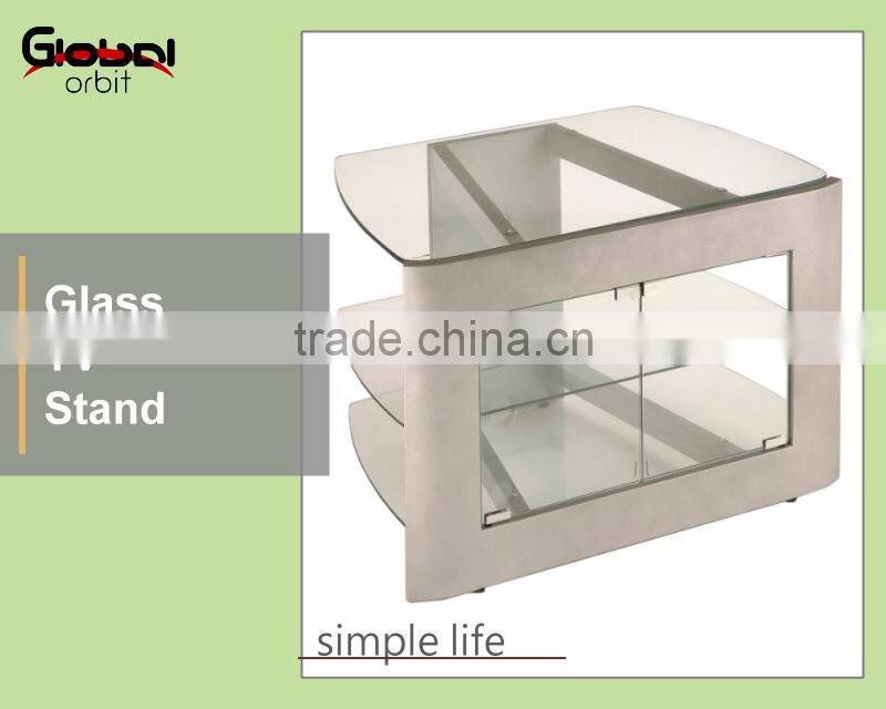 High Quality Modern Design Tempered Cheap Glass Corner TV Stand