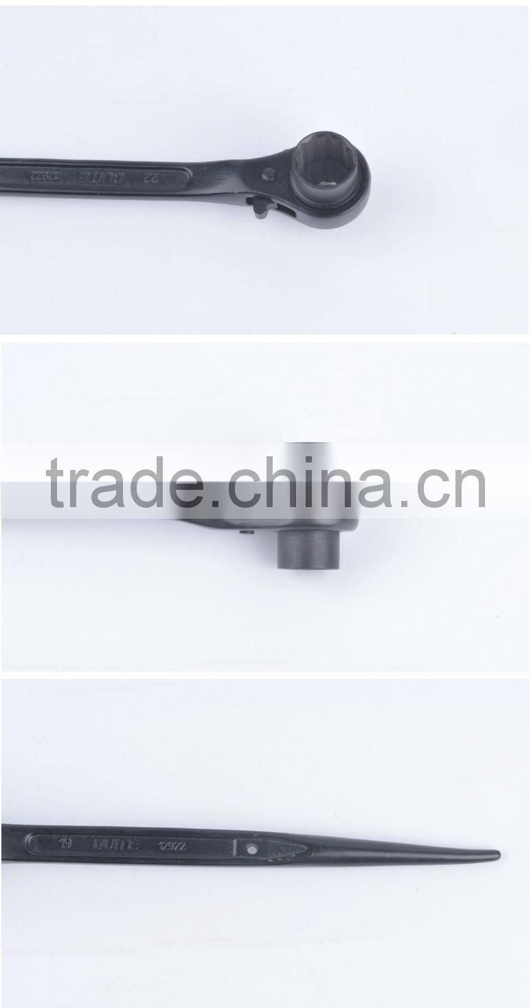 black pointed tail ratchet wrench,19*22 ratchet wrench,black ratchet wrench