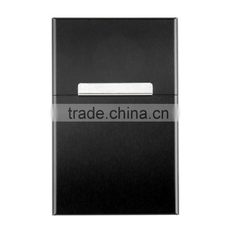 Black Aluminum Cigarette Case Cigar Metal Cigarette Box Holder Tobacco Storage Case Gift