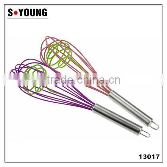 13017 Silicone Double Helix Rapid blender with stainless steel handle