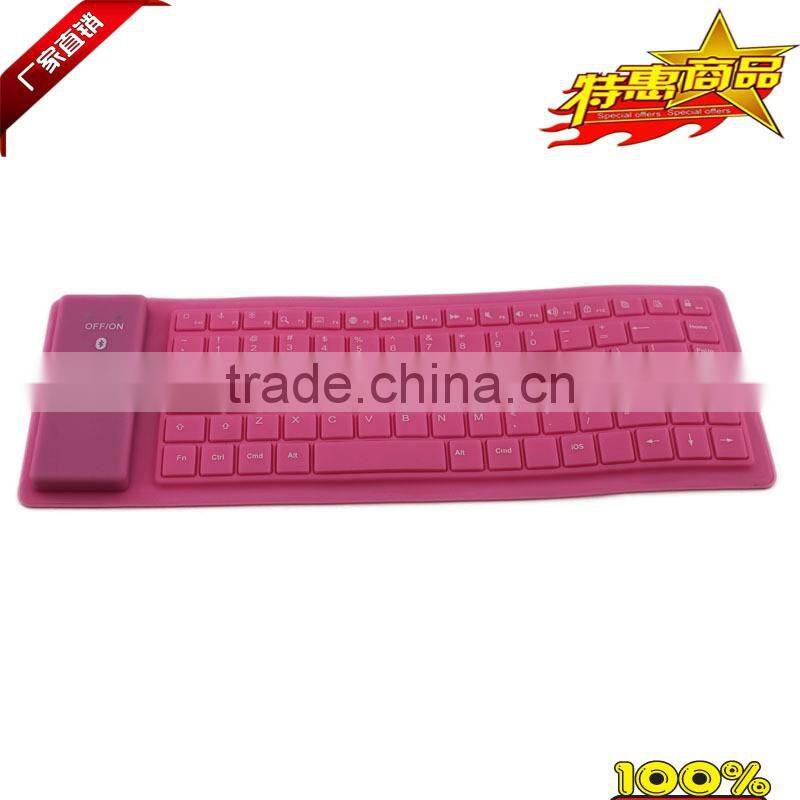 Environmental silicon material Colorful waterproof folded 88 keys wireless Bluetooth keyboard