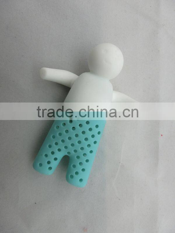 Coffee or tea tools 2015 food grade material Mr tea silicone tea infuser