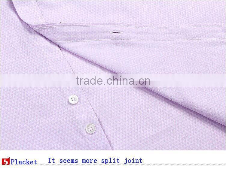 Mens short sleeve solid color jacquard weave dress shirts