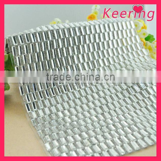 Clear AB Hot Fix Diamante Rhinestone Mesh WRT-004