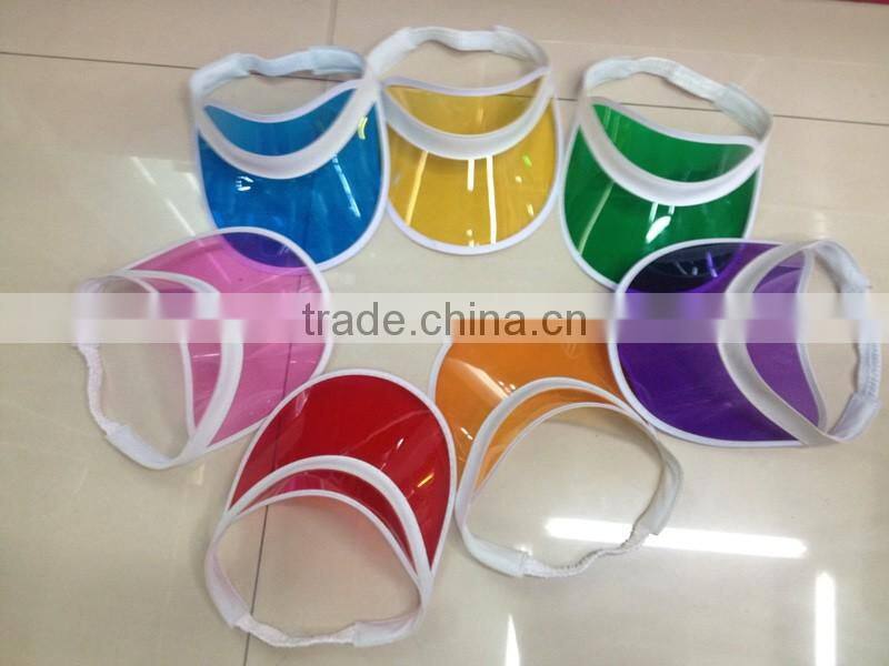 Fashion Summer Sports Cap Wide Brim Sun Visor Hat Cheap Pvc Hat