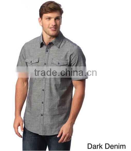 Men's Chambray Short-Sleeve Shirt