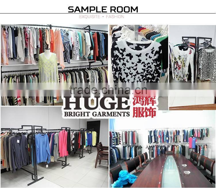 Sporty women jumper combining 3/4 jersey sleeves and beaded V neckline