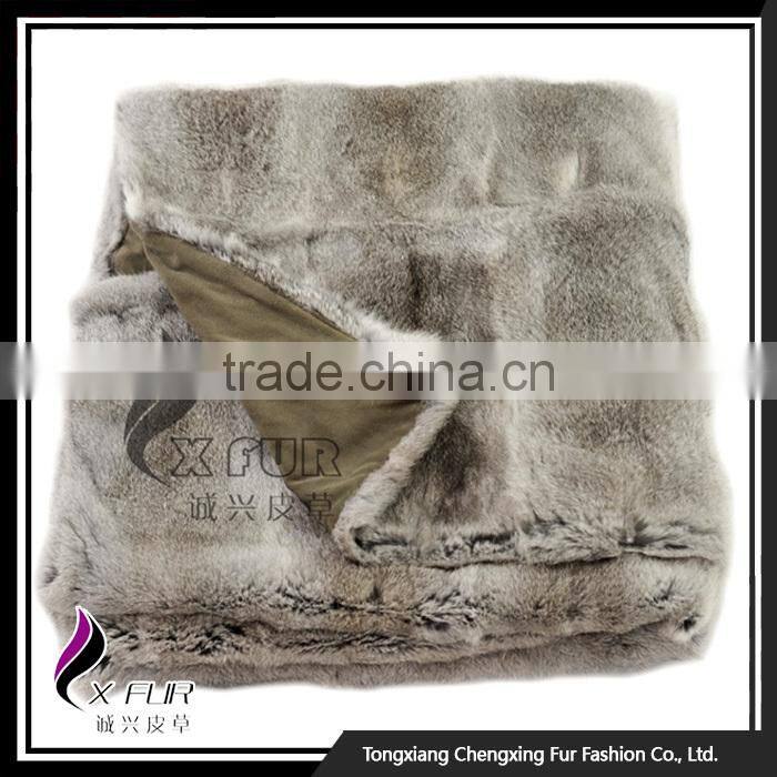 CX-D-08B Alibaba Express Hand Made Real Rabbit Fur Carpet